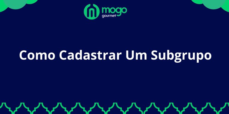 Como Cadastrar Um Subgrupo